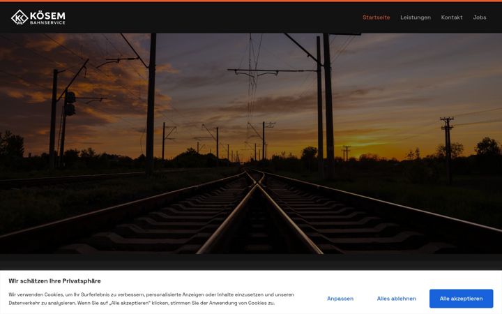 Screenshot of ksm-bahnservice.de