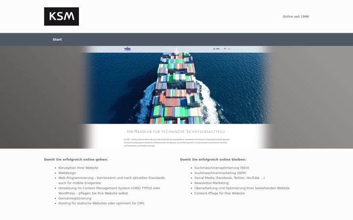 Screenshot of ksm.de