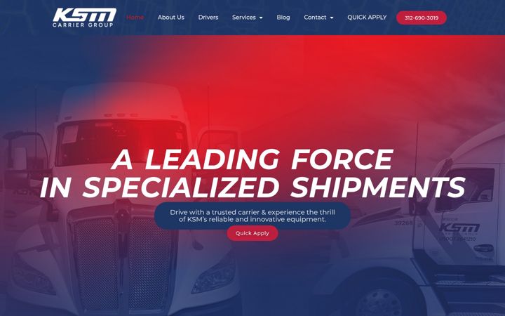 Screenshot di ksmcarriergroup.com
