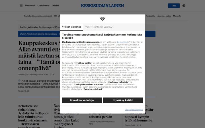 Screenshot of ksml.fi