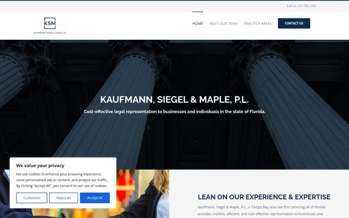Screenshot di ksmlawyers.com