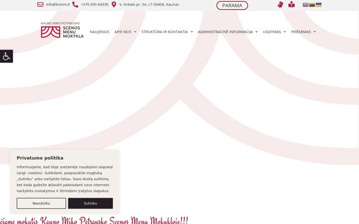 Screenshot of ksmm.lt