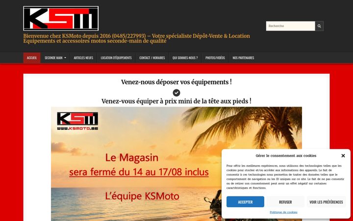 Screenshot of ksmoto.be