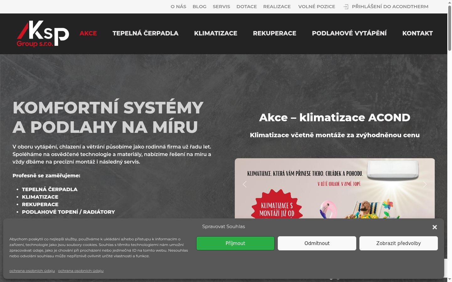 Snímek obrazovky baneru souhlasu zobrazeného před jakoukoli interakcí