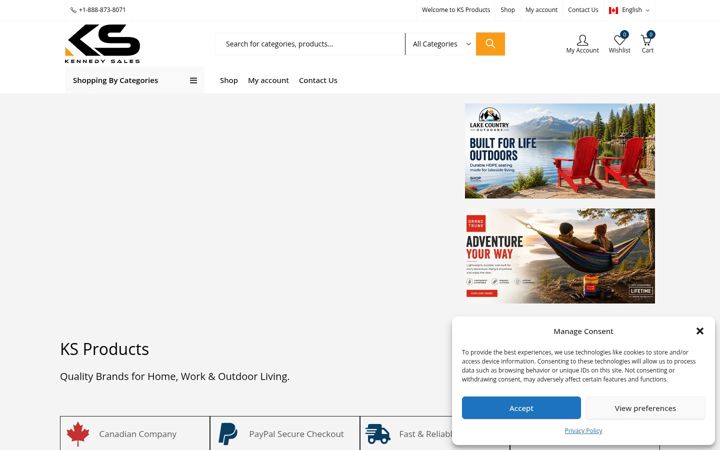 Screenshot of ksproducts.ca