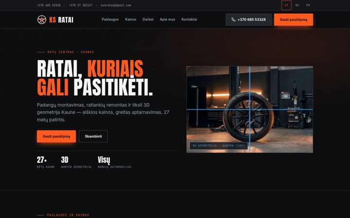Screenshot of ksratai.lt