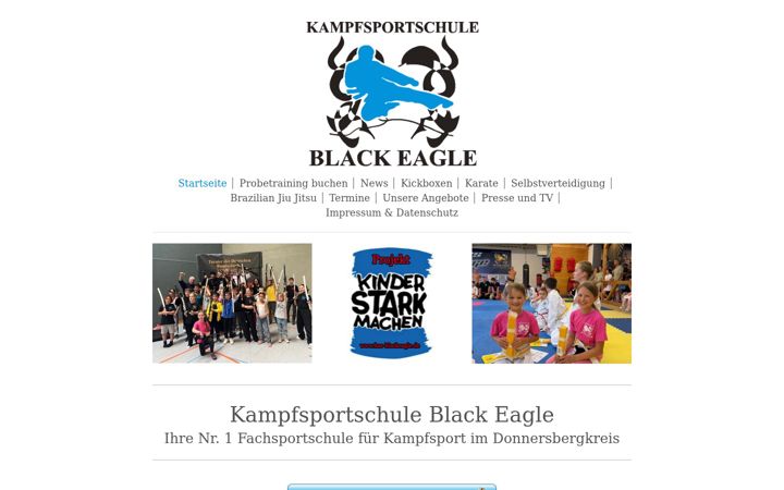 Screenshot of kss-blackeagle.de