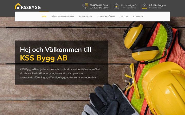 Screenshot of kssbyggab.se
