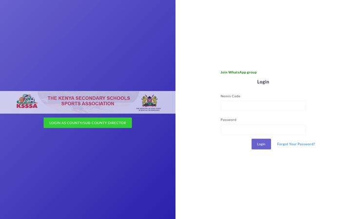 Screenshot of ksssa.go.ke