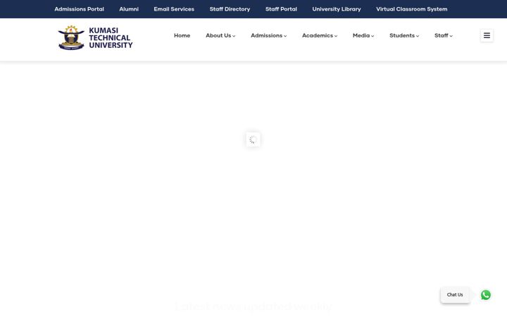 Screenshot of kstu.edu.gh