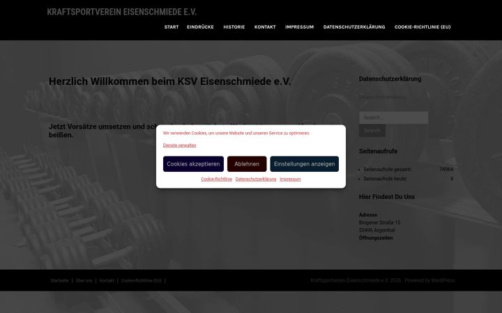 Screenshot of ksv-eisenschmiede.de