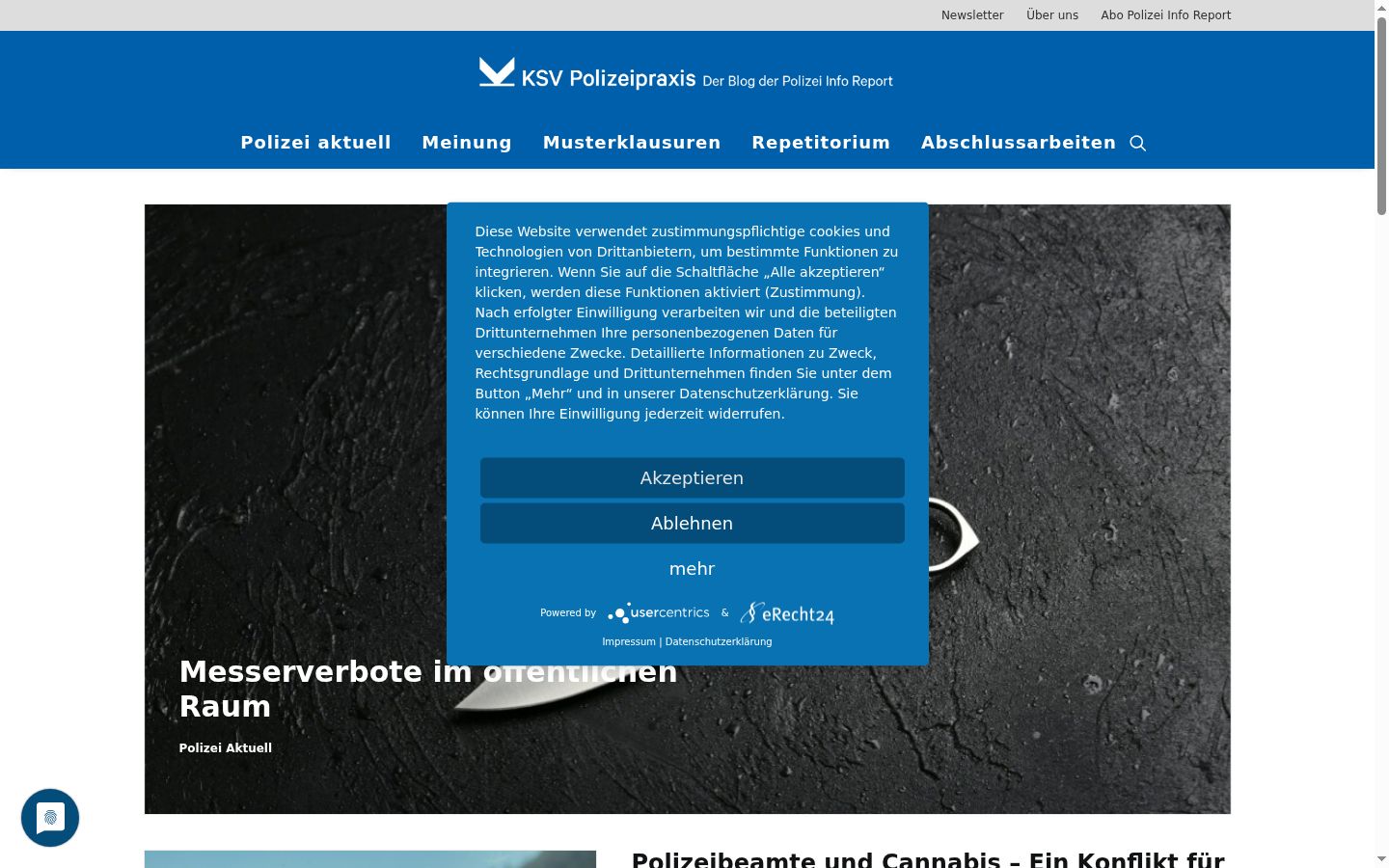 Screenshot tal-banner tal-kunsens muri qabel kwalunkwe interazzjoni
