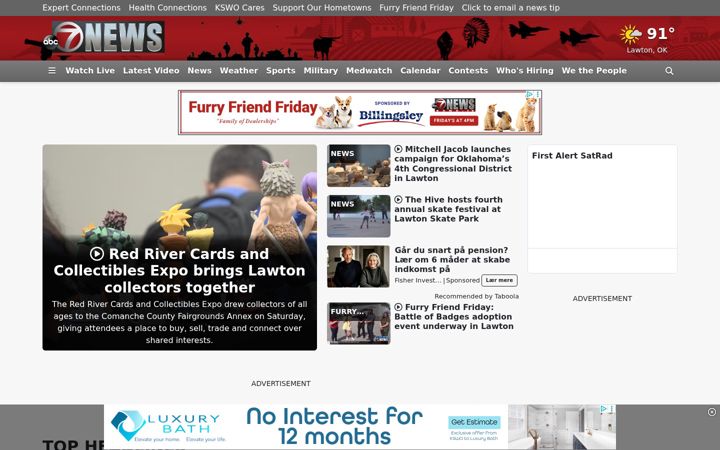 Screenshot of kswo.com