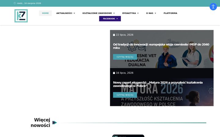 Screenshot of ksztalcenie-zawodowe.pl