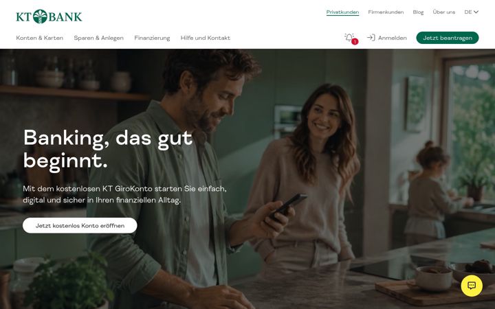 Screenshot of kt-bank.de