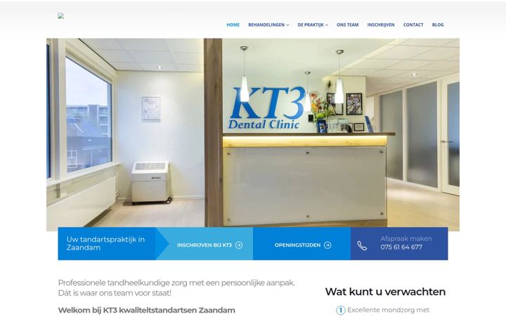 Screenshot of kt3-tandartsen-zaandam.nl
