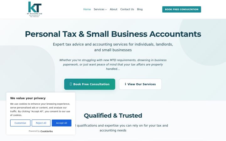Screenshot of ktaccounts.co.uk