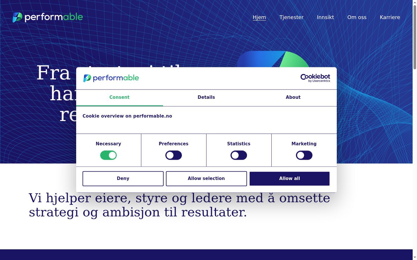 Skjámynd af samþykkisborðanum eins og hann birtist áður en nokkur samskipti fóru fram