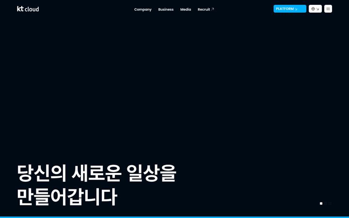 Screenshot of ktcloud.com