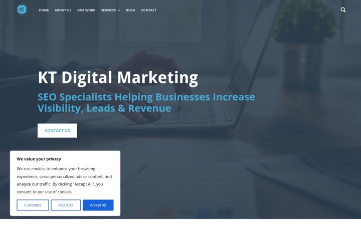 Screenshot of ktdigitalmarketing.co.uk