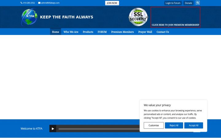 Captură de ecran a ktfalways.com