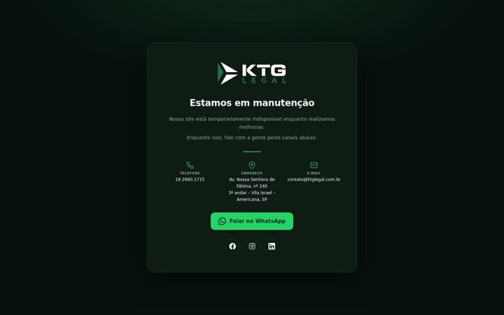Screenshot of ktglegal.com.br