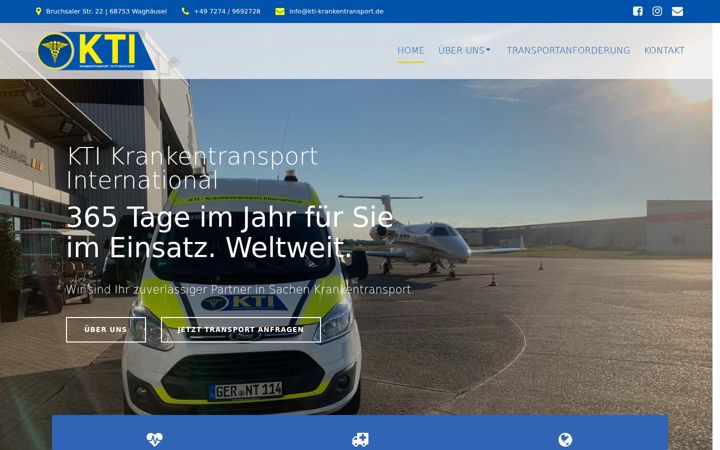 Screenshot of kti-krankentransport.de