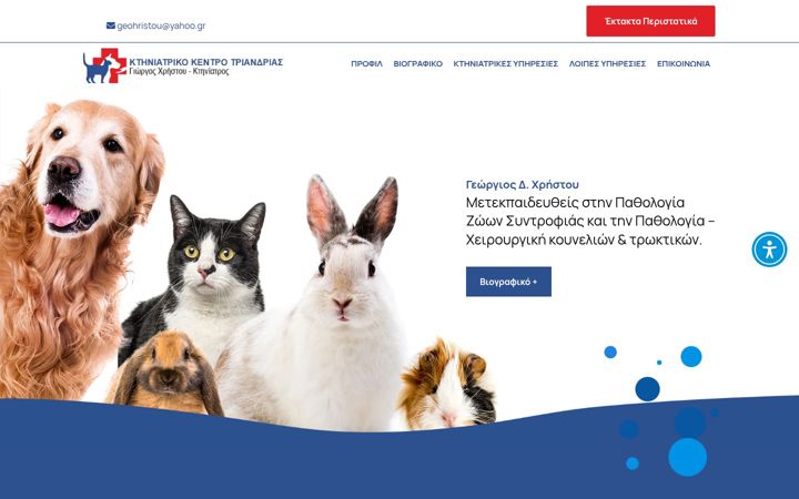 Screenshot of ktiniatriko-kentro.gr