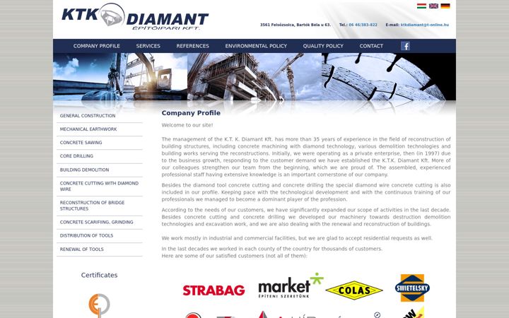 Screenshot of ktkdiamant.hu