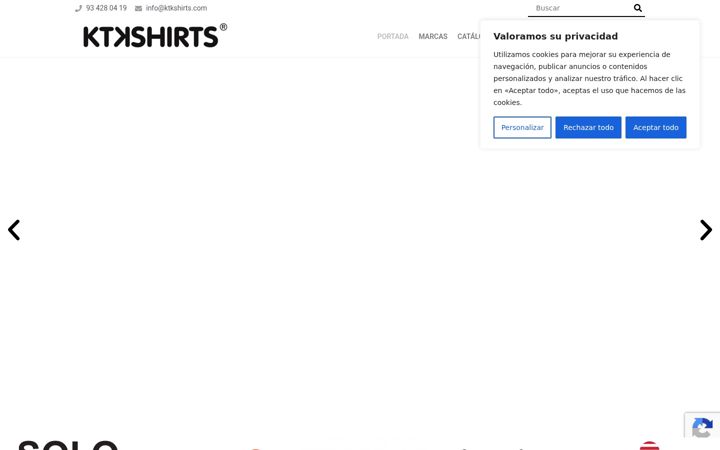 Snímek obrazovky ktkshirts.com