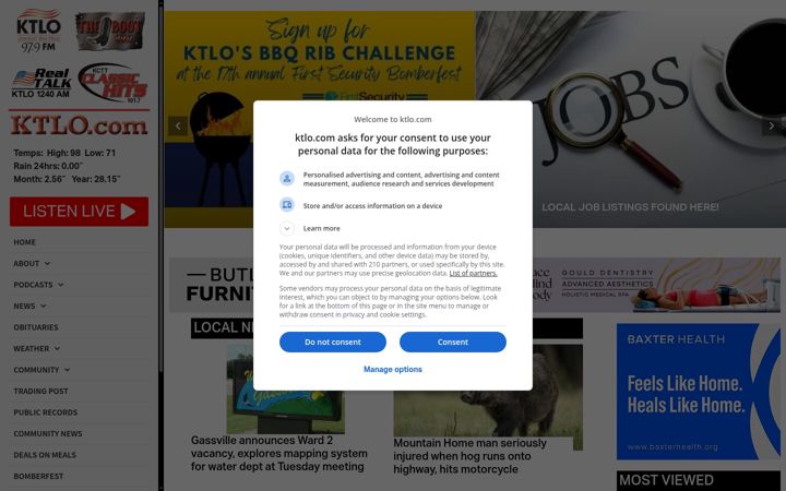 Screenshot of ktlo.com
