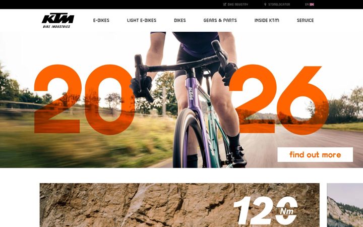Screenshot of ktm-bikes.at