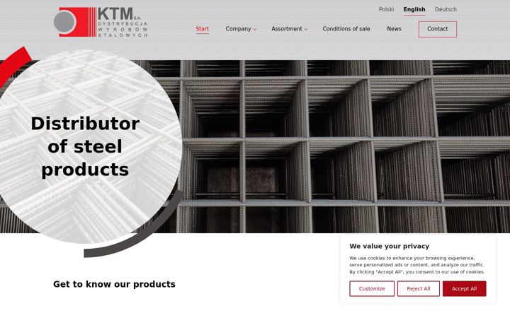 Snímek obrazovky ktm-group.com