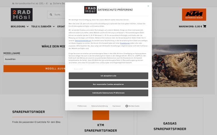 Screenshot of ktm-parts-online.de