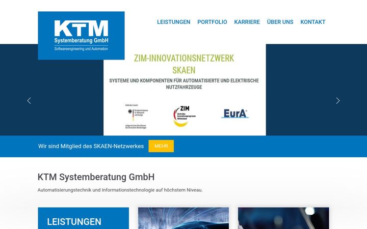 Screenshot of ktm-systemberatung.de