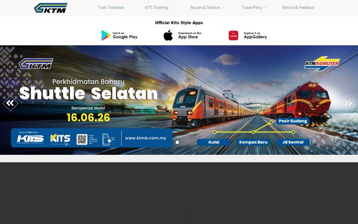 Screenshot di ktmb.com.my