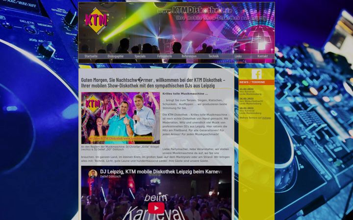 Screenshot of ktmdiskothek.de