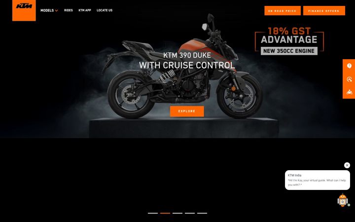 Screenshot of ktmindia.com