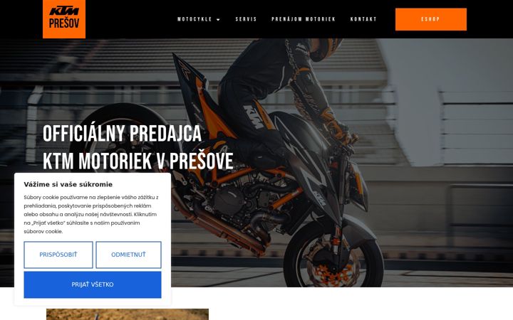Screenshot of ktmpresov.sk