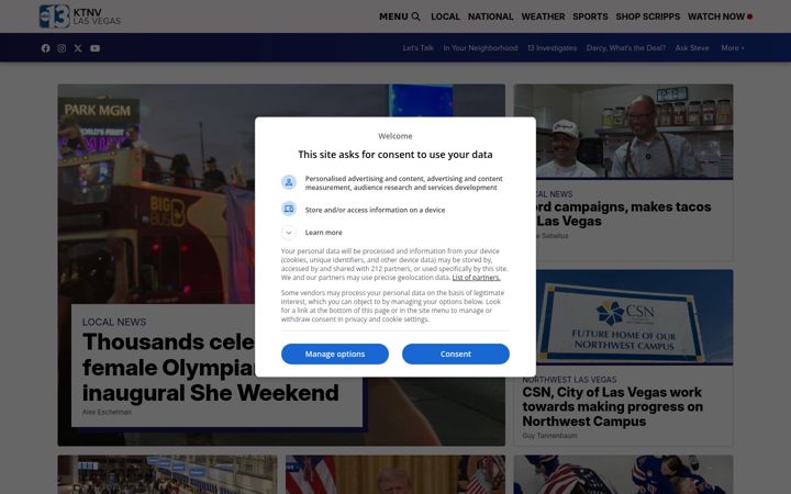 Skærmbillede af ktnv.com