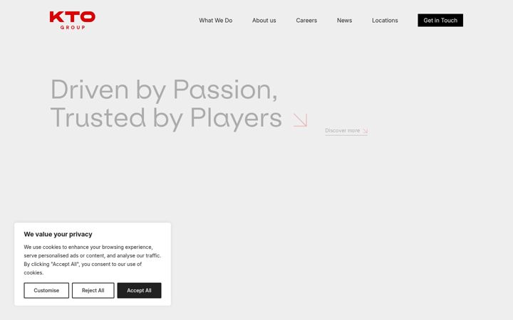 Screenshot of kto-group.com