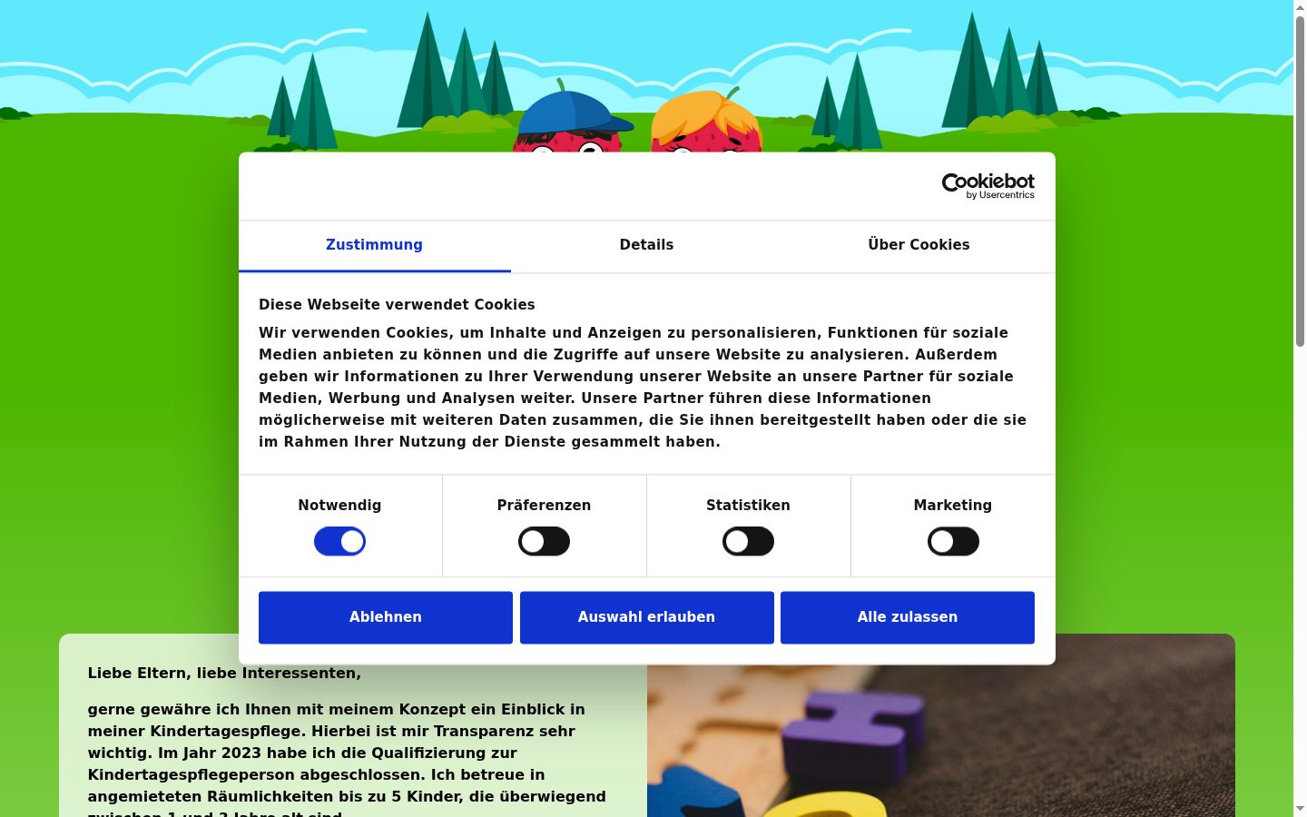 Sutikimo reklamjuostės, rodytos prieš bet kokią sąveiką, ekrano kopija