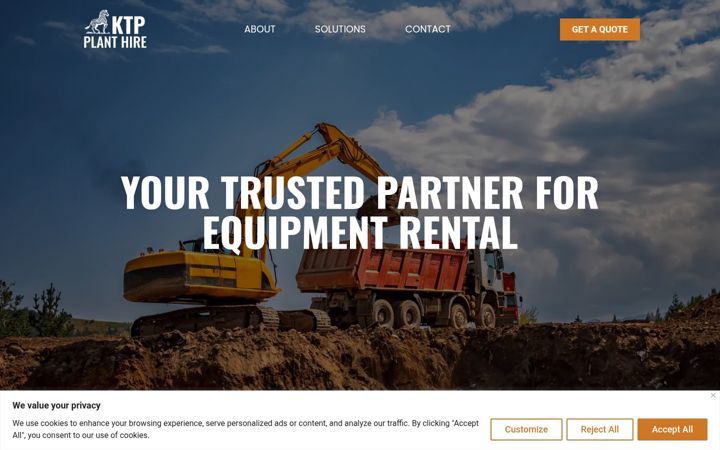 Screenshot of ktpplanthire.co.za