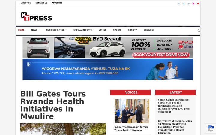 Screenshot of ktpress.rw