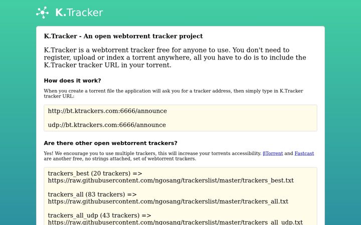 Екранна снимка на ktrackers.com