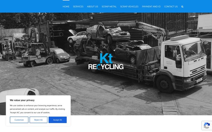 Screenshot of ktrecycling.co.uk