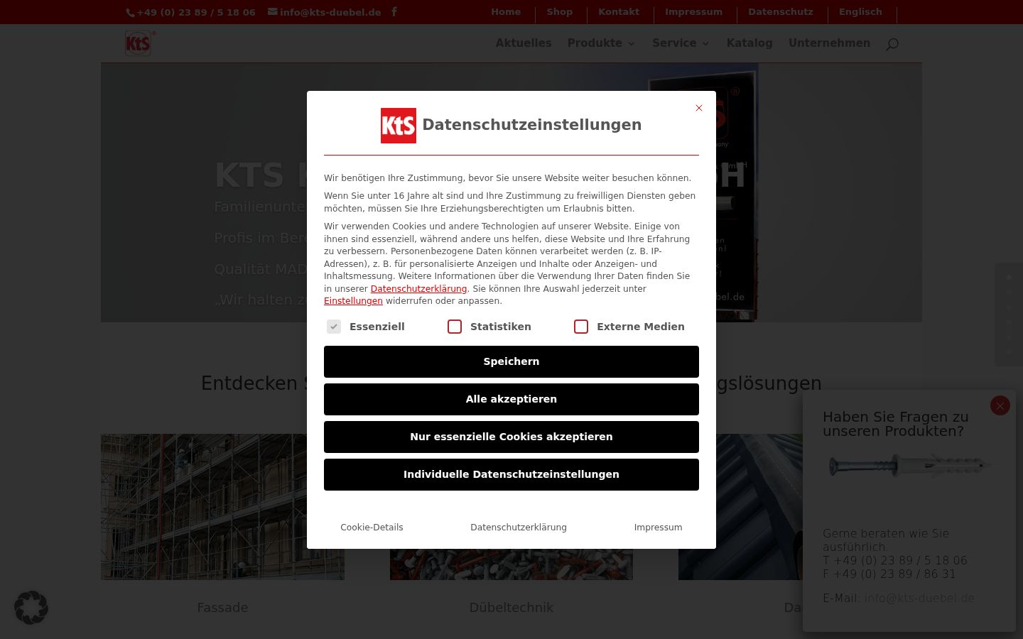 Screenshot del banner di consenso mostrato prima di qualsiasi interazione