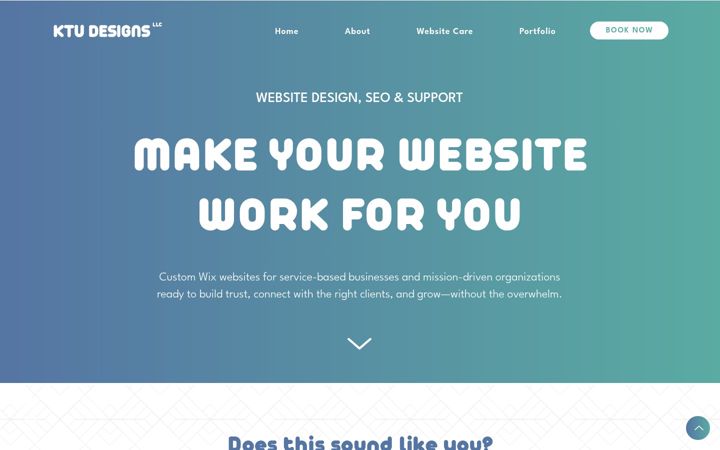 Screenshot of ktudesigns.com