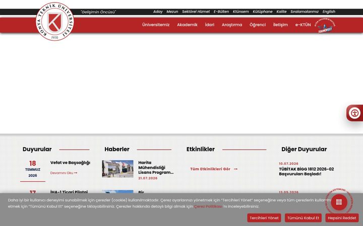 Screenshot von ktun.edu.tr