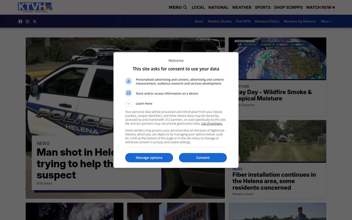 Screenshot of ktvh.com